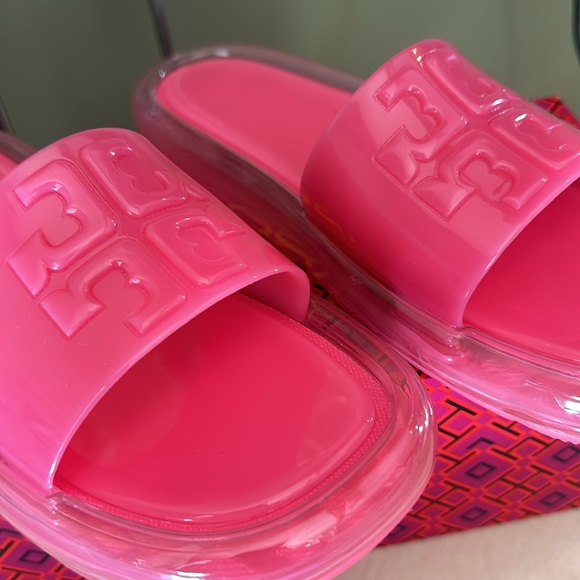 Tory Burch buckle bubble jelly slide sandals - Picture 3 of 6